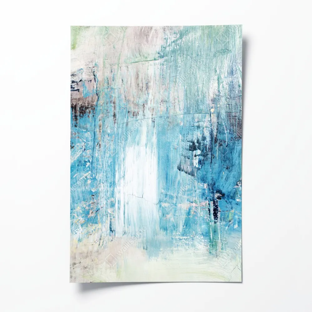 Poster türkis abstrakte ölstruktur – Wallnifity® Poster türkis abstrakte ölstruktur – Wallnifity®
