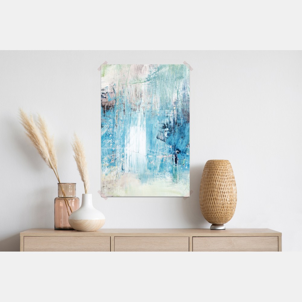 Poster türkis abstrakte ölstruktur – Wallnifity® Poster türkis abstrakte ölstruktur – Wallnifity®