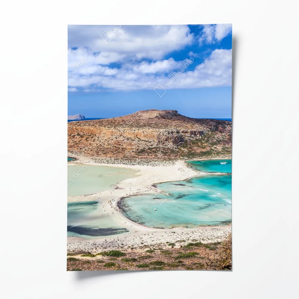 Poster türkise lagune mit insel und sandstrand – Wallnifity® Poster türkise lagune mit insel und sandstrand – Wallnifity®