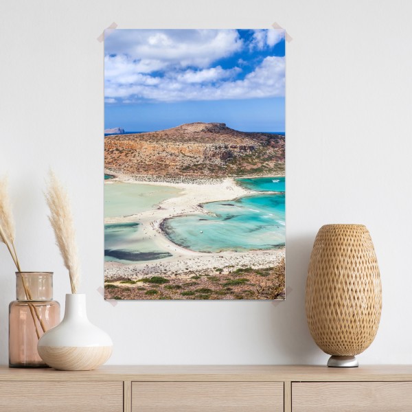 Poster türkise lagune mit insel und sandstrand – Wallnifity® Poster türkise lagune mit insel und sandstrand – Wallnifity®