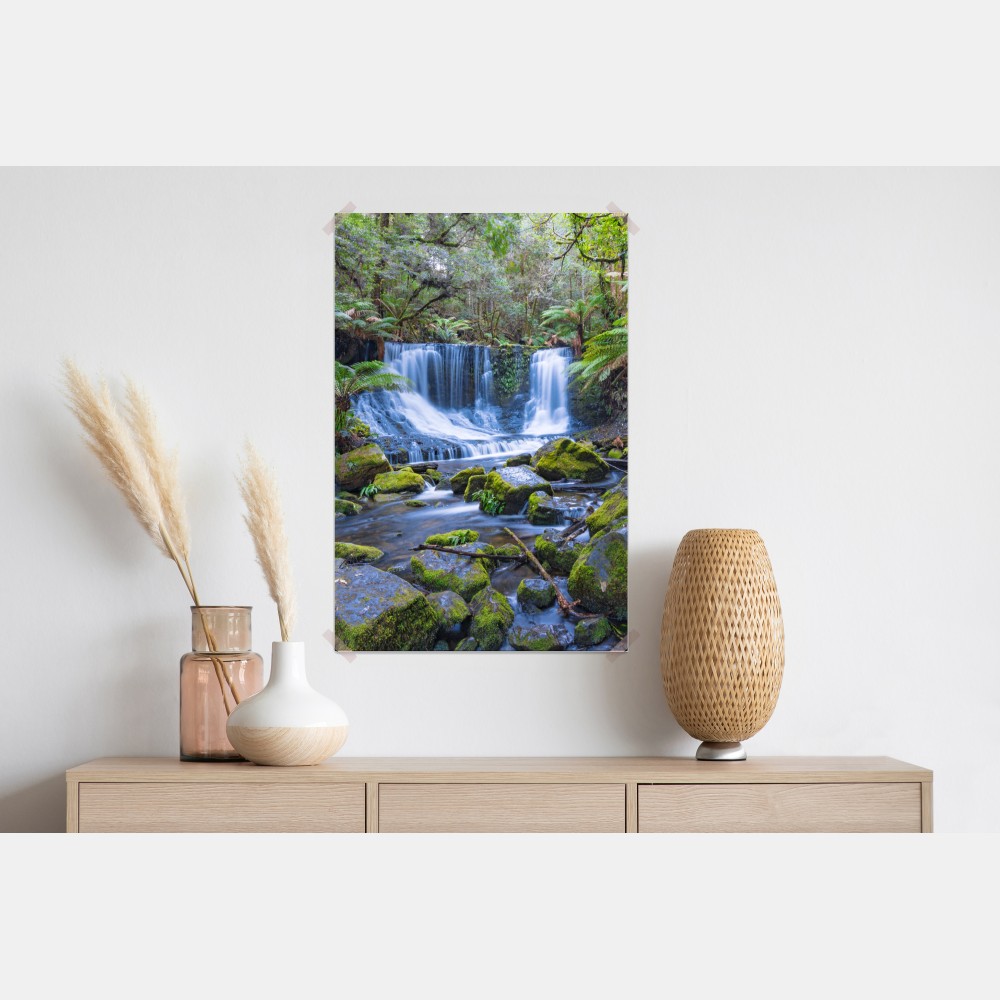 Poster friedlicher waldwasserfall – Wallnifity® Poster friedlicher waldwasserfall – Wallnifity®