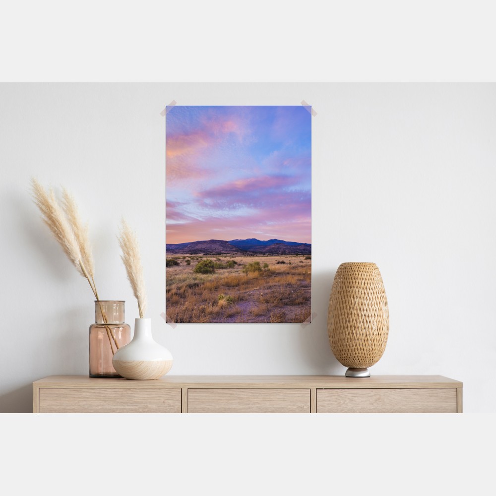 Poster pastellsonnenuntergang über wüstenbergen – Wallnifity® Poster pastellsonnenuntergang über wüstenbergen – Wallnifity®