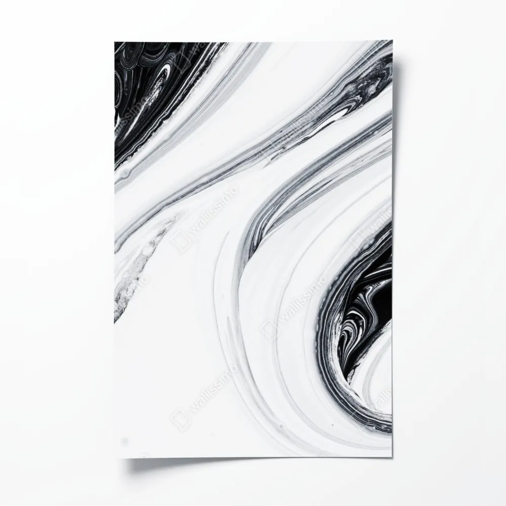Poster monochromer marmorswirbel – Wallnifity® Poster monochromer marmorswirbel – Wallnifity®
