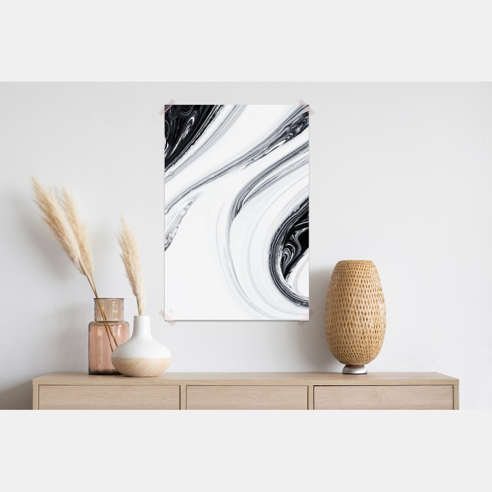 Poster monochromer marmorswirbel – Wallnifity® Poster monochromer marmorswirbel – Wallnifity®