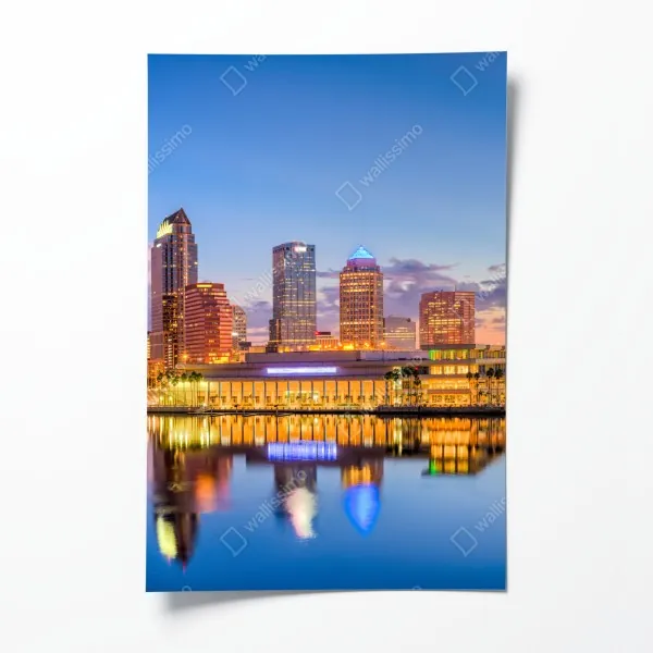 Poster Las Vegas skyline bei nacht – Wallnifity®