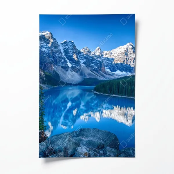 Poster zeitloses schwarz-weiß geometrisches muster – Wallnifity®