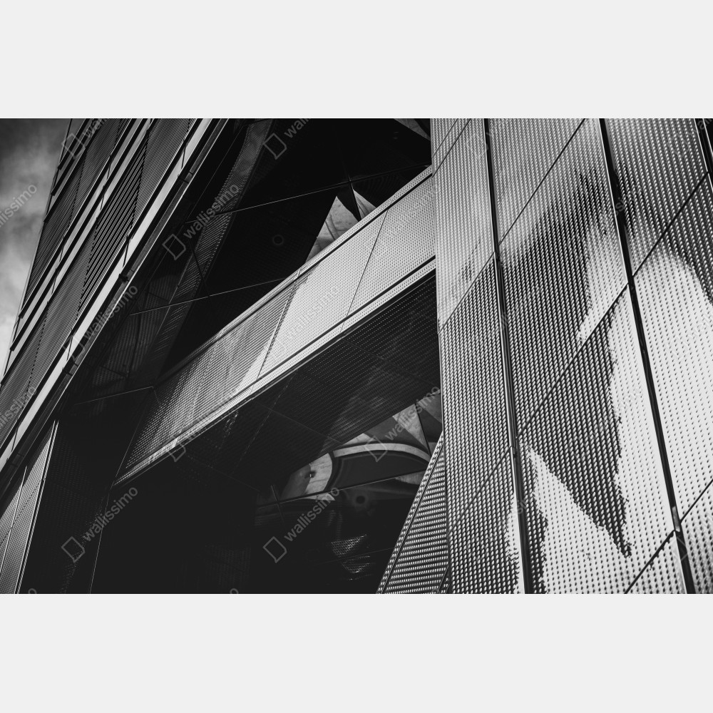 Poster geometrische moderne fassade in schwarzweiß – Wallnifity® Poster geometrische moderne fassade in schwarzweiß – Wallnifity®