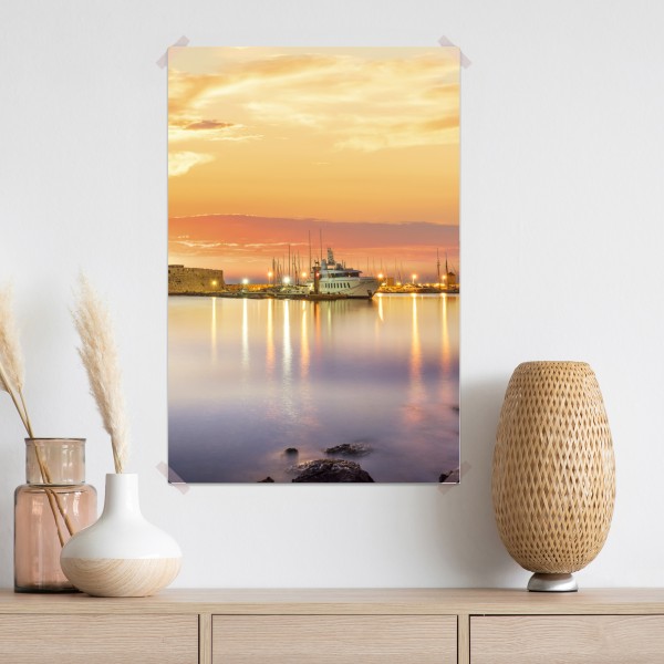 Poster festung Agios Nikolaos im Hafen Mandraki, Rhodos – Wallnifity® Poster festung Agios Nikolaos im Hafen Mandraki, Rhodos – Wallnifity®