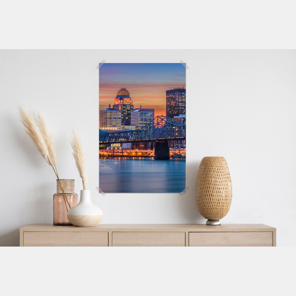 Poster Louisville skyline bei sonnenuntergang – Wallnifity® Poster Louisville skyline bei sonnenuntergang – Wallnifity®
