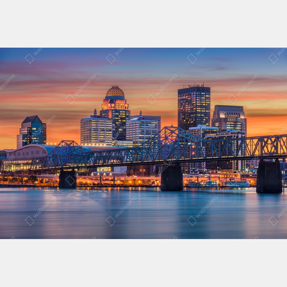 Poster Louisville skyline bei sonnenuntergang – Wallnifity® Poster Louisville skyline bei sonnenuntergang – Wallnifity®