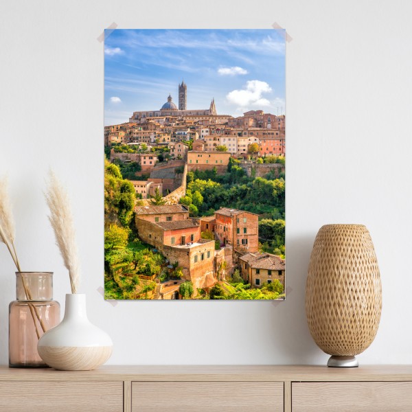 Poster Siena stadtpanorama, Italien – Wallnifity® Poster Siena stadtpanorama, Italien – Wallnifity®
