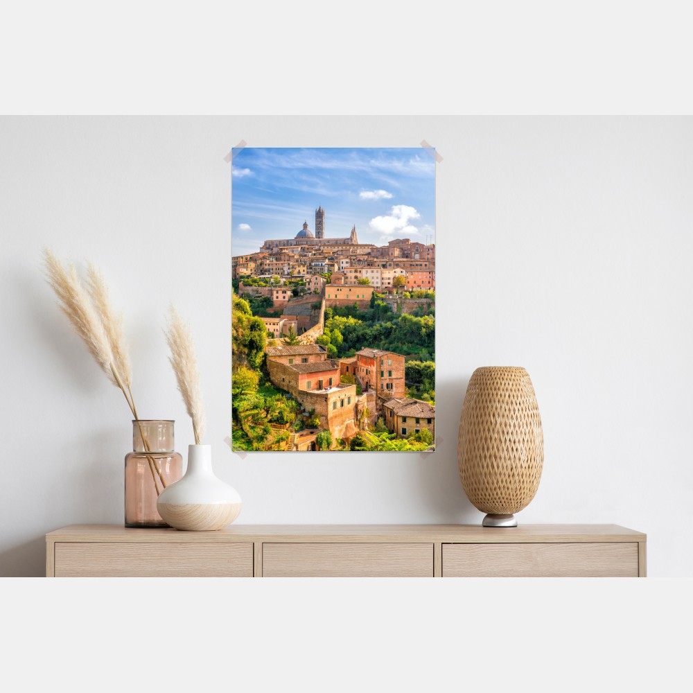 Poster Siena stadtpanorama, Italien – Wallnifity® Poster Siena stadtpanorama, Italien – Wallnifity®