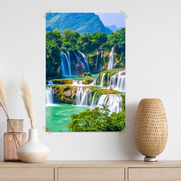 Poster smaragdgrüne kaskaden – Wallnifity® Poster smaragdgrüne kaskaden – Wallnifity®