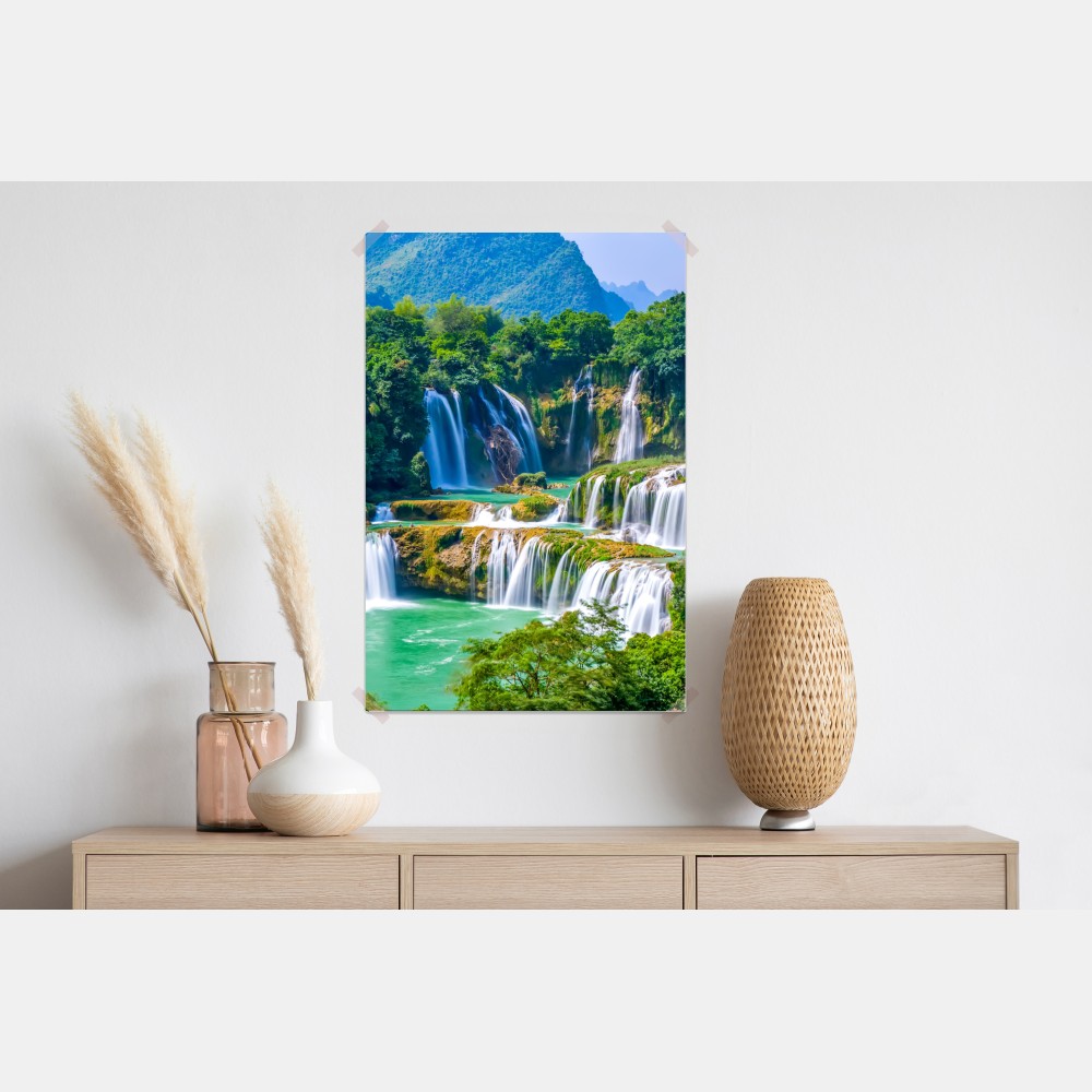 Poster smaragdgrüne kaskaden – Wallnifity® Poster smaragdgrüne kaskaden – Wallnifity®