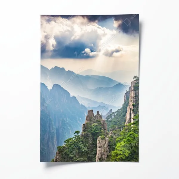 Poster herbstliche vogelbeeren im weidenkorb – Wallnifity®