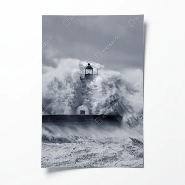 Poster eukalyptus aquarell botanisches muster auf dunklem hintergrund – Wallnifity®