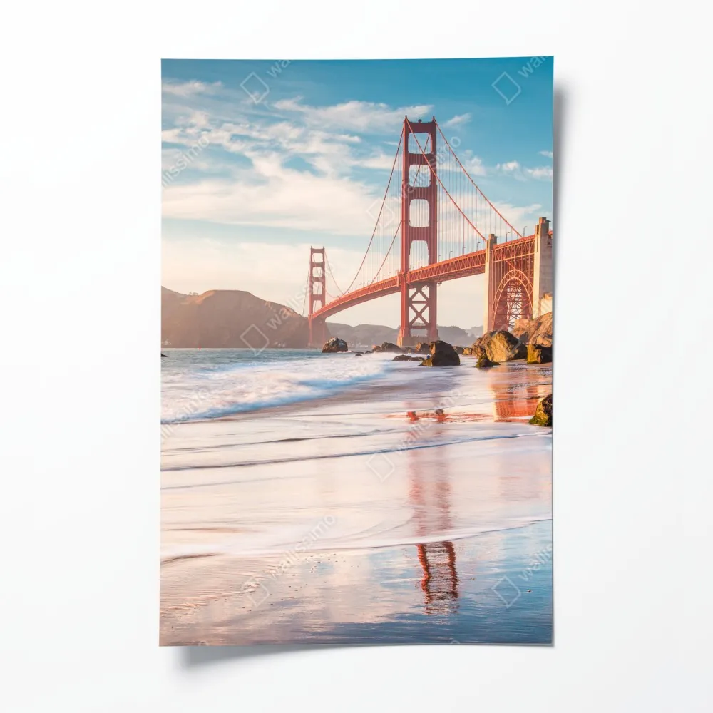 Poster San Francisco Golden Gate Bridge bei sonnenuntergang – Wallnifity® Poster San Francisco Golden Gate Bridge bei sonnenuntergang – Wallnifity®