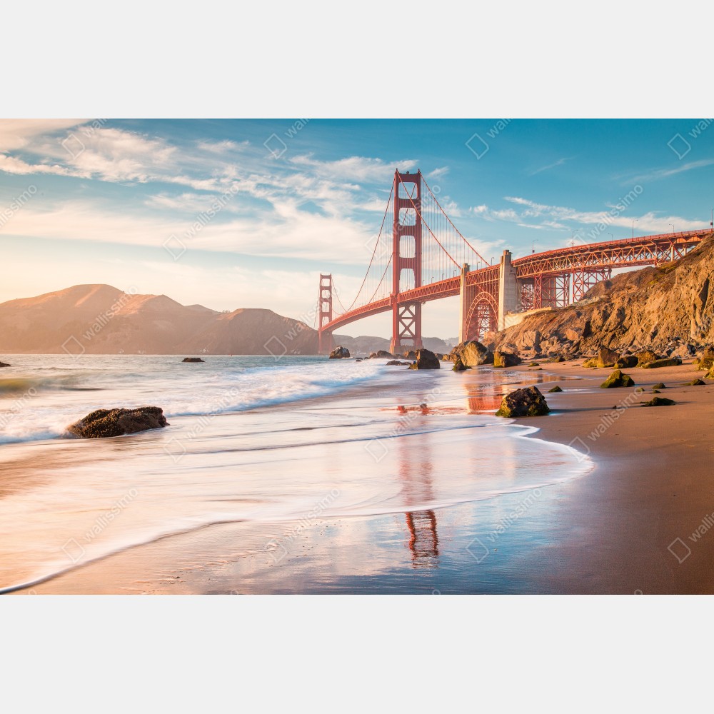 Poster San Francisco Golden Gate Bridge bei sonnenuntergang – Wallnifity® Poster San Francisco Golden Gate Bridge bei sonnenuntergang – Wallnifity®