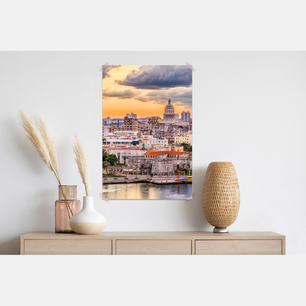 Poster Havanna skyline bei sonnenuntergang – Wallnifity® Poster Havanna skyline bei sonnenuntergang – Wallnifity®