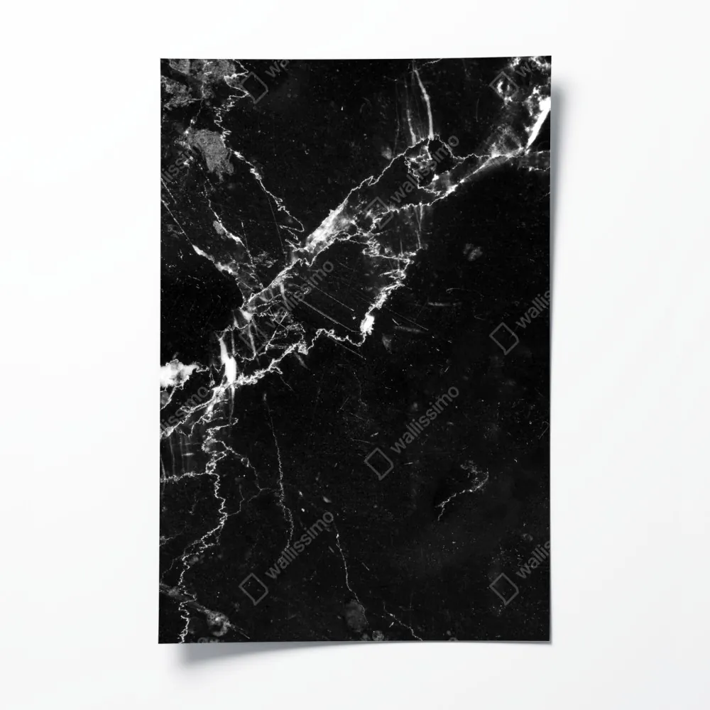 Poster schwarzer marmor mit adern – Wallnifity® Poster schwarzer marmor mit adern – Wallnifity®