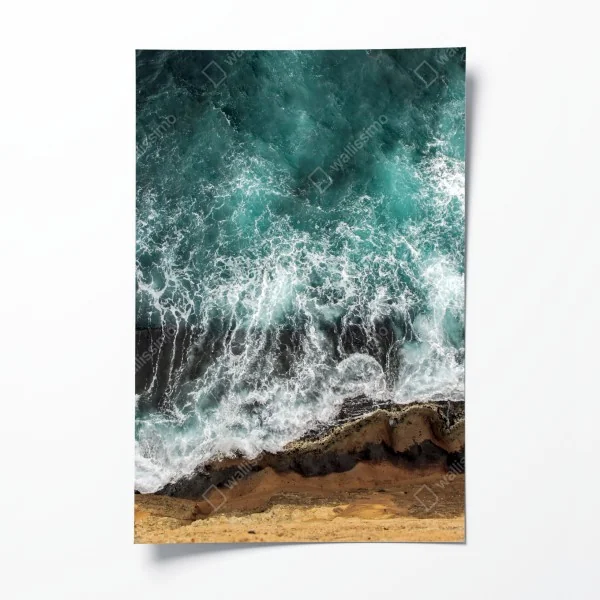 Poster ruhige winterliche fjordlandschaft in Reine, Lofoten – Wallnifity®