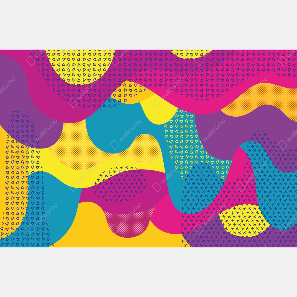 Poster leuchtendes abstraktes wellenmuster – Wallnifity® Poster leuchtendes abstraktes wellenmuster – Wallnifity®