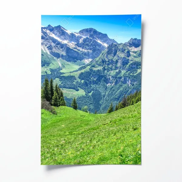 Poster gelbe geometrische abstraktion 3d – Wallnifity®