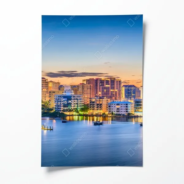 Poster raureifbedeckte bäume bei sonnenaufgang – Wallnifity®