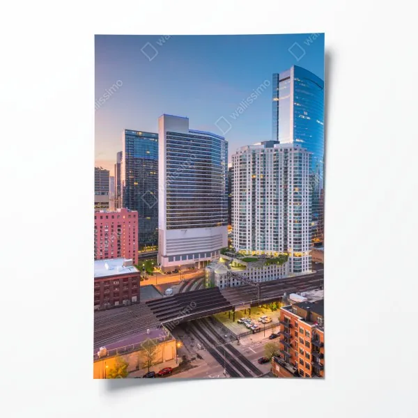 Poster glühender vulkanausbruch bei nacht – Wallnifity®