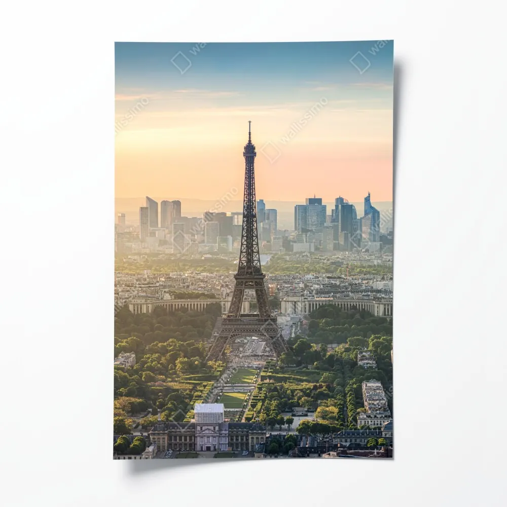 Poster Paris stadtbild bei sonnenuntergang mit dem Eiffelturm – Wallnifity® Poster Paris stadtbild bei sonnenuntergang mit dem Eiffelturm – Wallnifity®