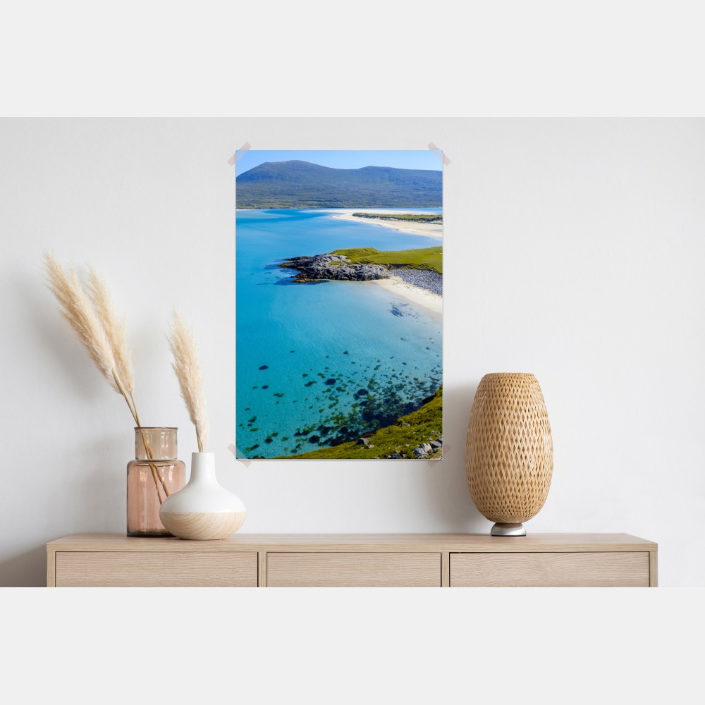 Poster ruhige türkisfarbene strandlandschaft – Wallnifity® Poster ruhige türkisfarbene strandlandschaft – Wallnifity®