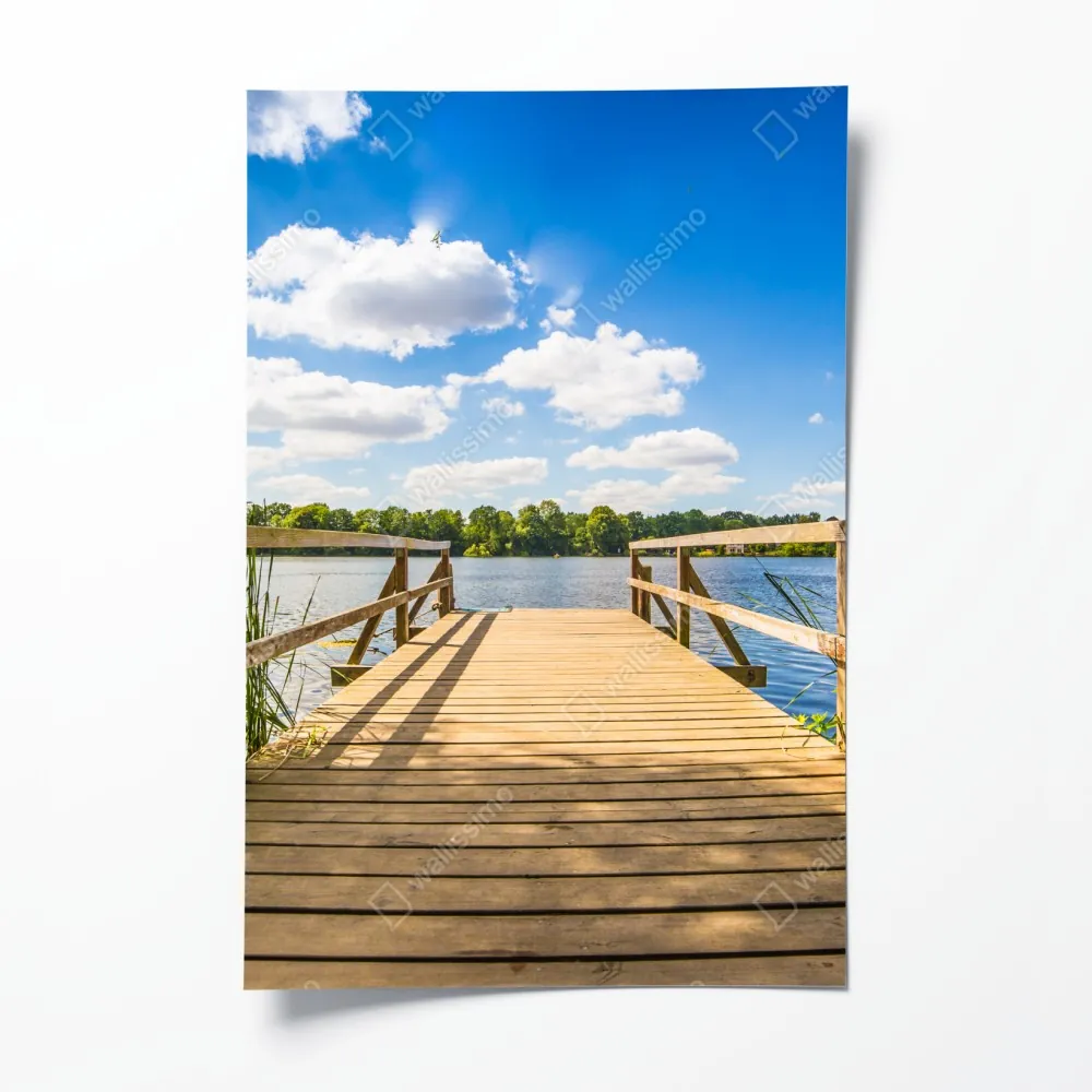 Poster sonniger steg am see – Wallnifity® Poster sonniger steg am see – Wallnifity®
