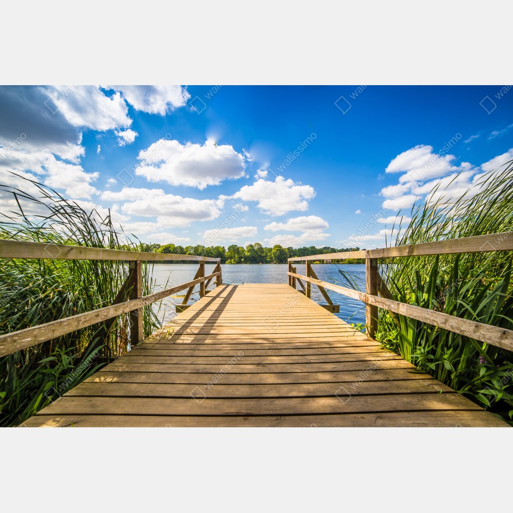 Poster sonniger steg am see – Wallnifity® Poster sonniger steg am see – Wallnifity®