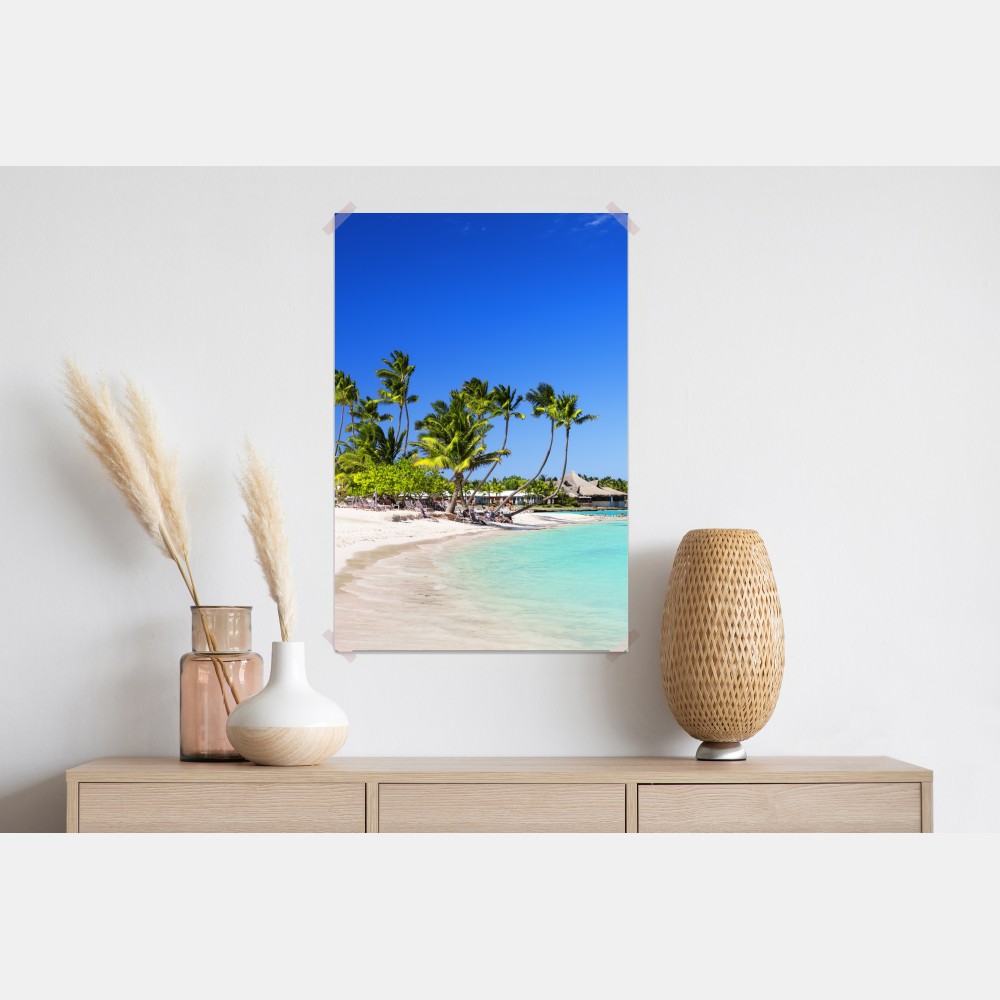 Poster tropischer strand in Cap Cana – Wallnifity®