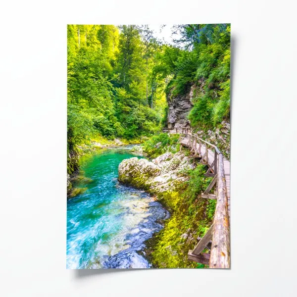 Poster Budapest skyline mit dem ungarischen Parlament am Donauufer – Wallnifity®