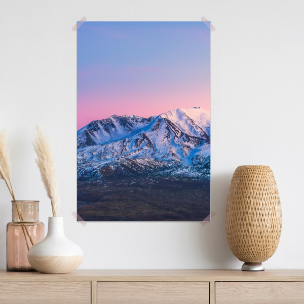 Poster sonnenuntergang über Mount St. Helens im winter – Wallnifity® Poster sonnenuntergang über Mount St. Helens im winter – Wallnifity®