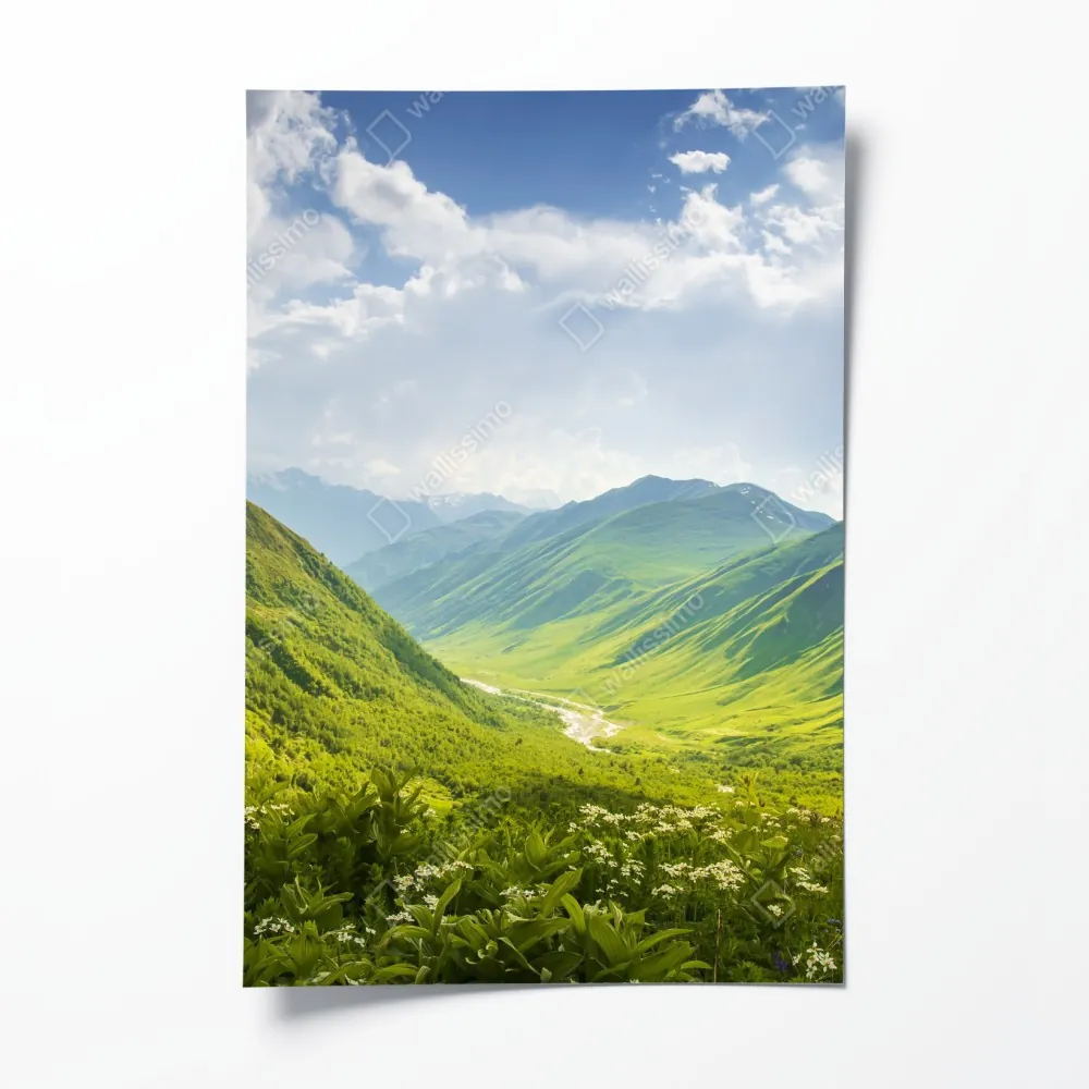 Poster üppiges grünes tal – Wallnifity® Poster üppiges grünes tal – Wallnifity®