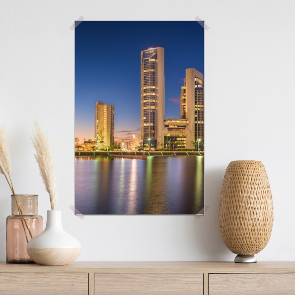 Poster Corpus Christi skyline bei dämmerung – Wallnifity® Poster Corpus Christi skyline bei dämmerung – Wallnifity®