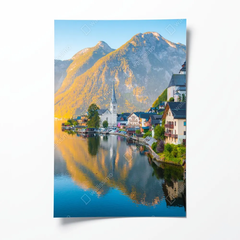 Poster morgendlicher lichtglanz über Hallstatt am see – Wallnifity® Poster morgendlicher lichtglanz über Hallstatt am see – Wallnifity®