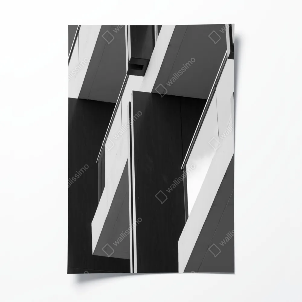 Poster geometrischer rhythmus der balkone – Wallnifity® Poster geometrischer rhythmus der balkone – Wallnifity®