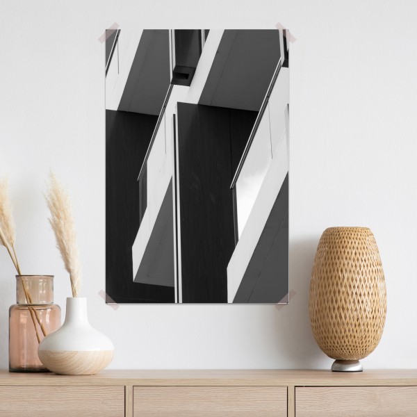 Poster geometrischer rhythmus der balkone – Wallnifity® Poster geometrischer rhythmus der balkone – Wallnifity®