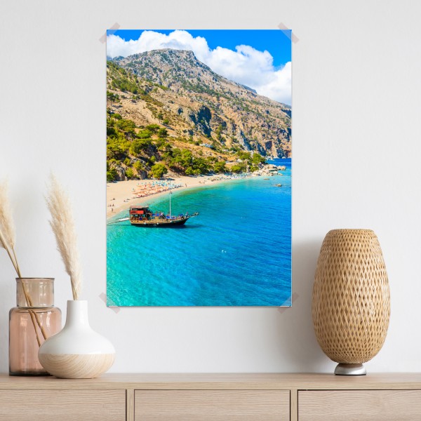 Poster segelboot am Apella strand, Karpathos – Wallnifity® Poster segelboot am Apella strand, Karpathos – Wallnifity®