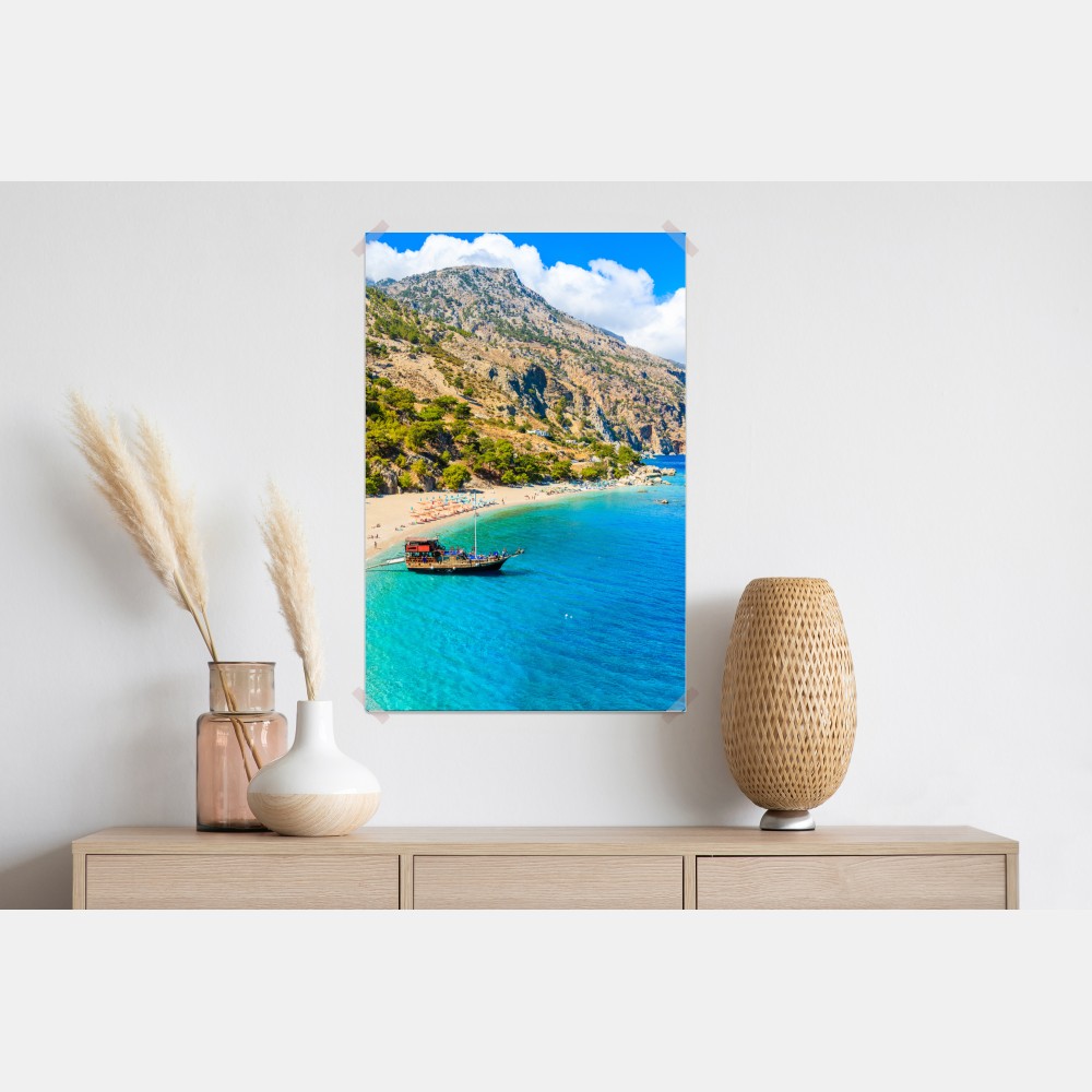 Poster segelboot am Apella strand, Karpathos – Wallnifity® Poster segelboot am Apella strand, Karpathos – Wallnifity®