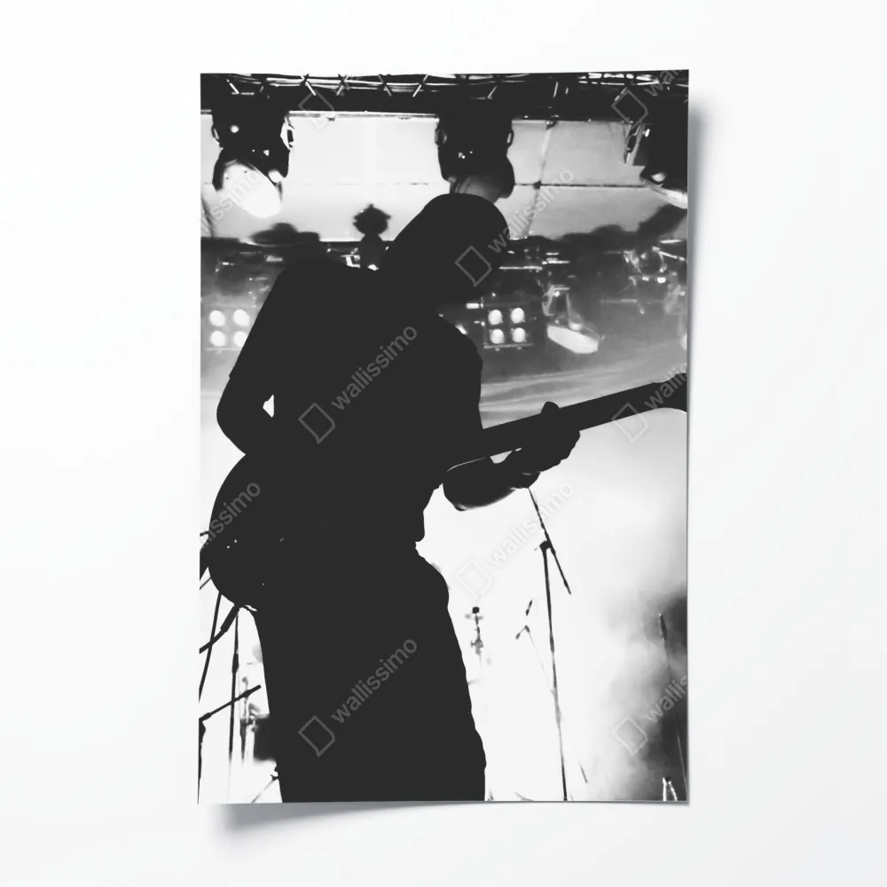 Poster gitaristensilhouette bei einem live-konzert – Wallnifity® Poster gitaristensilhouette bei einem live-konzert – Wallnifity®