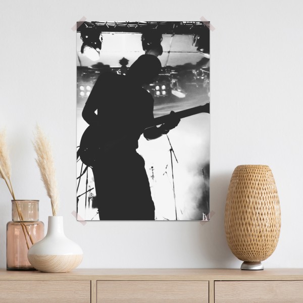 Poster gitaristensilhouette bei einem live-konzert – Wallnifity® Poster gitaristensilhouette bei einem live-konzert – Wallnifity®