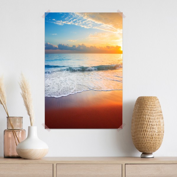 Poster ruhiger sonnenuntergang über dem meer – Wallnifity® Poster ruhiger sonnenuntergang über dem meer – Wallnifity®