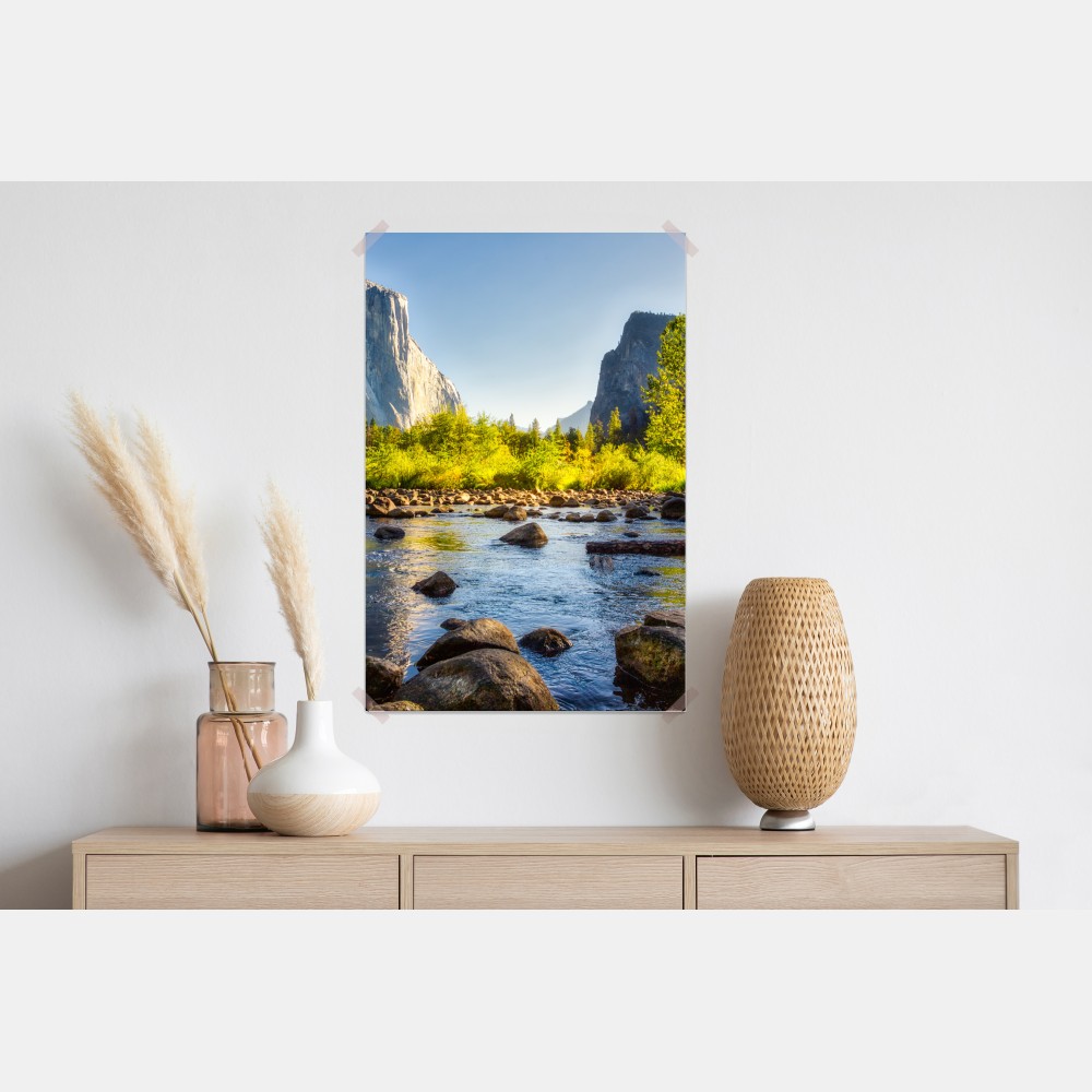 Poster goldenes flusstal – Wallnifity® Poster goldenes flusstal – Wallnifity®