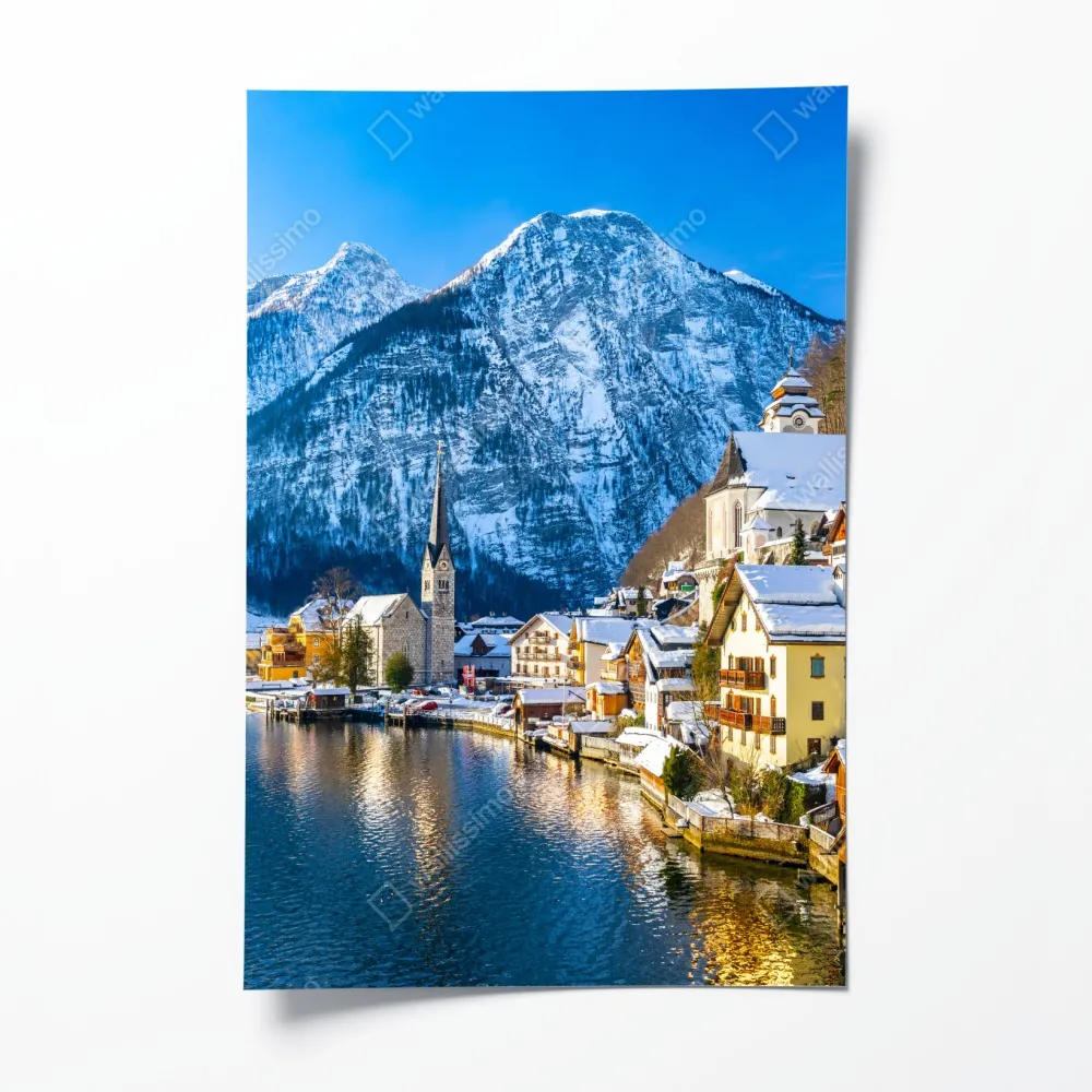 Poster winterruhe in Hallstatt — alpendorf am see – Wallnifity® Poster winterruhe in Hallstatt — alpendorf am see – Wallnifity®