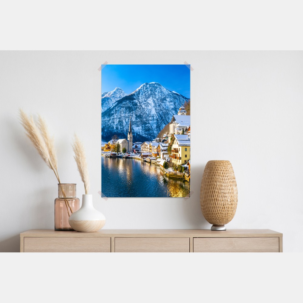 Poster winterruhe in Hallstatt — alpendorf am see – Wallnifity® Poster winterruhe in Hallstatt — alpendorf am see – Wallnifity®