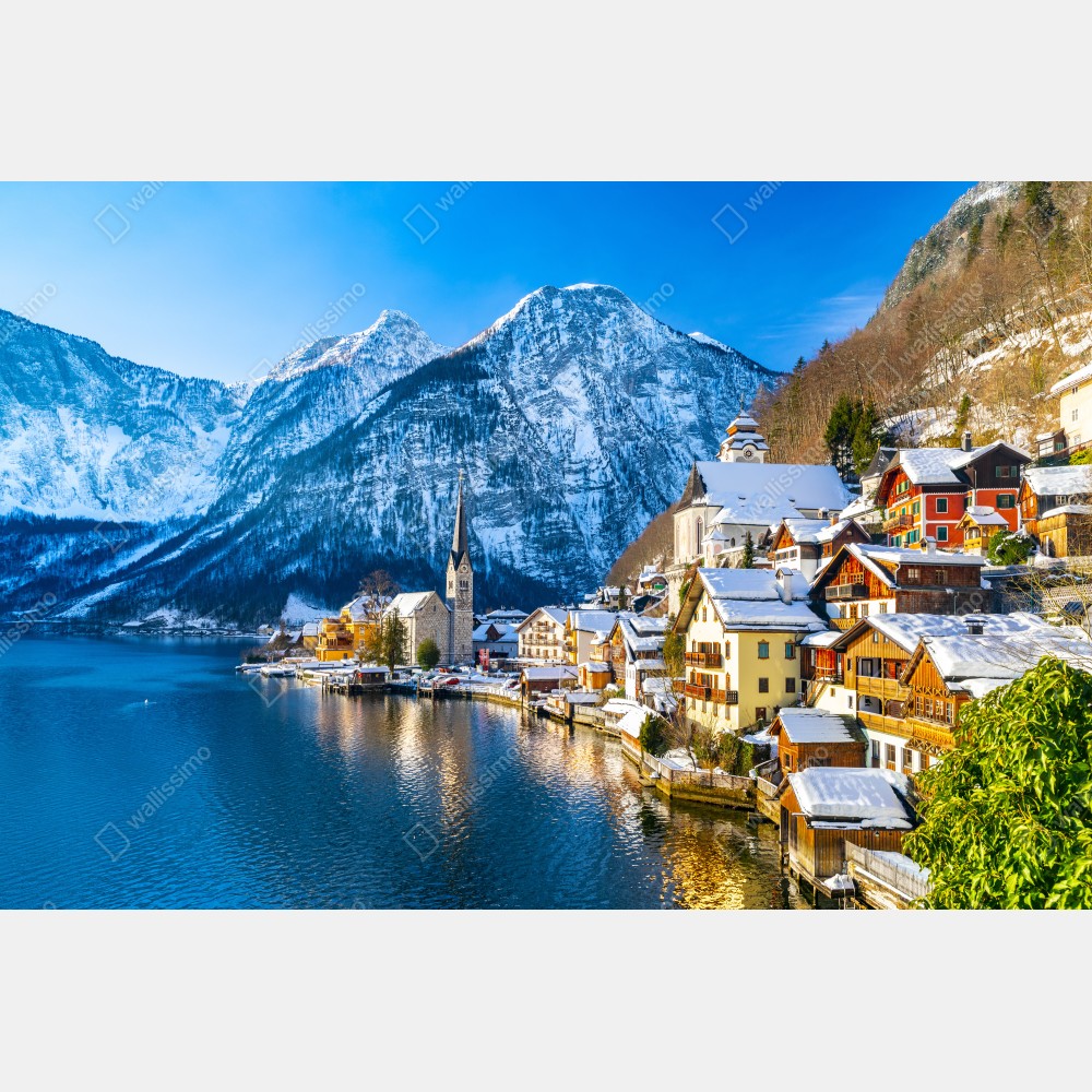 Poster winterruhe in Hallstatt — alpendorf am see – Wallnifity® Poster winterruhe in Hallstatt — alpendorf am see – Wallnifity®